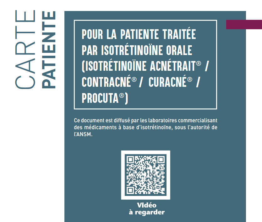Informations renforcées pour les patients : QR codes sur l’isotrétinoïne orale